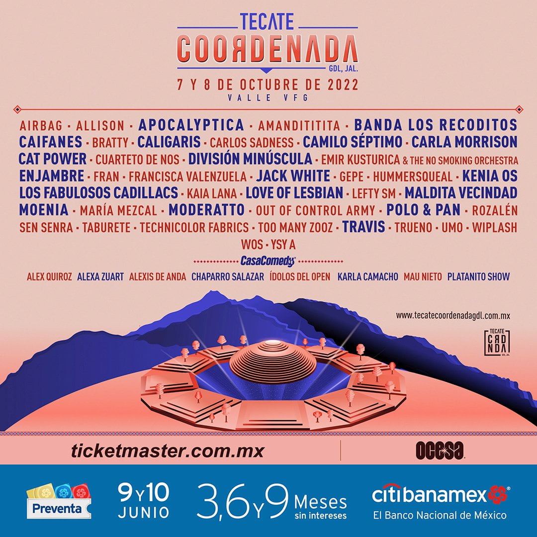 Tecate Coordenada !Regresa lo mejor de la música a Guadalajara
