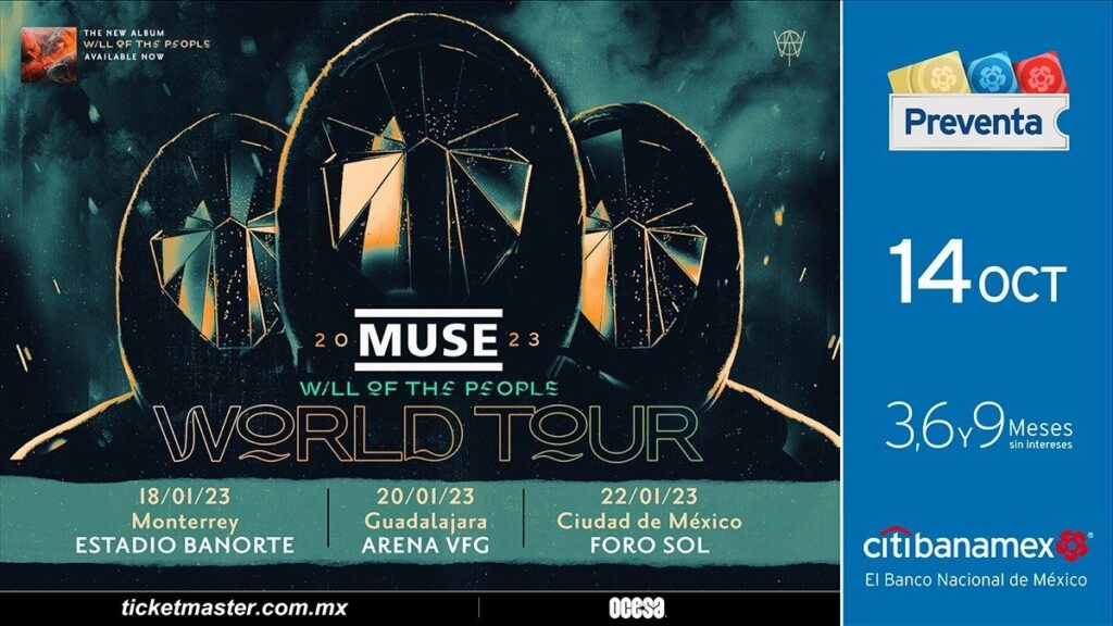 ¡MUSE anuncia fechas en México de su Will Of The People World Tour en 2023!