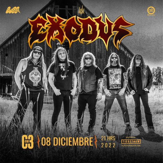 Exodus listo para la velada que tendrá en Guadalajara este 08 de diciembre en el C3 Stage
