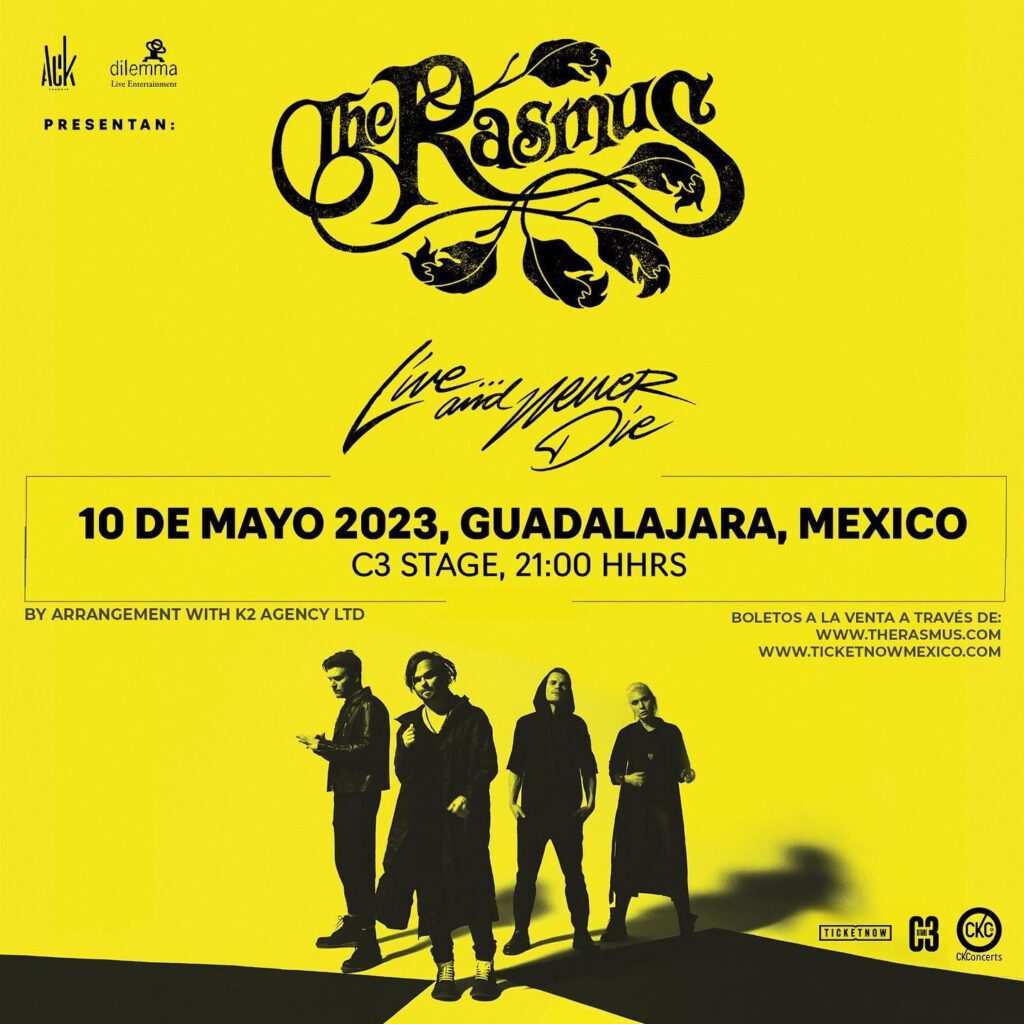 The Rasmus viene a Guadalajara para ofrecer un inolvidable concierto en el C3 Stage