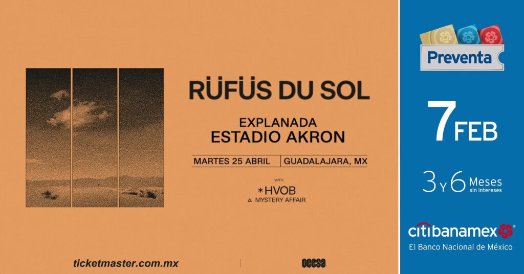 Rufus du sol añade Guadalajara a su nueva gira