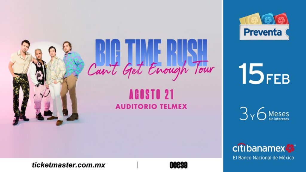 La Banda BIG TIME RUSH anuncia una serie de conciertos en el país
