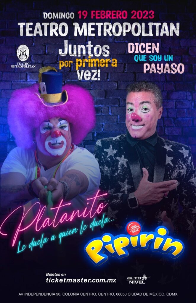 Platanito y Pipirin llegan con show irrepetible de comedia al Teatro Metropolitan