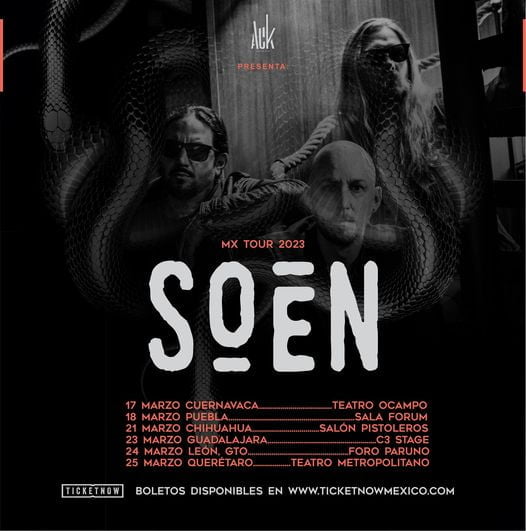 Espectacular concierto ofrecerá en Guadalajara el grupo sueco Soen Espectacular concierto ofrecerá en Guadalajara el grupo sueco Soen