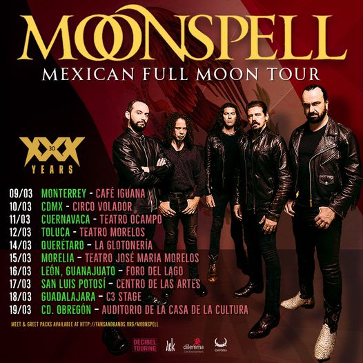Moonspell en Guadalajara este 18 de marzo