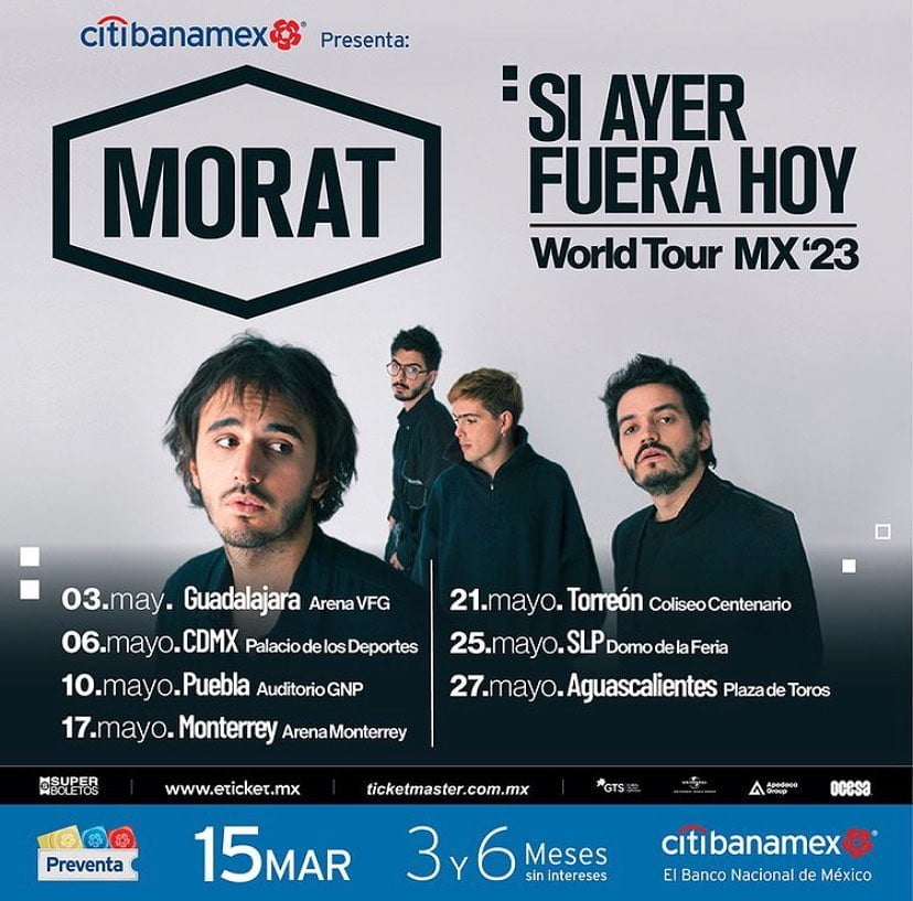 Morat regresa a México: Si ayer fuera hoy Morat World Tour