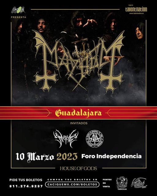 Mayhem ofrecerá un concierto en el Foro Independencia de Guadalajara