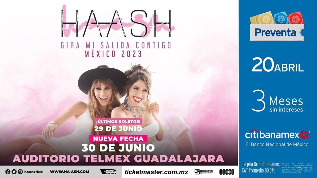Ha-Ash extiende su tour en Monterrey y Guadalajara