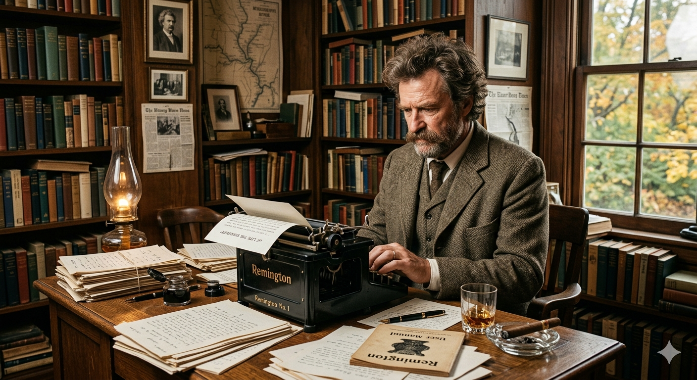 El día que Mark Twain domó a la máquina de escribir